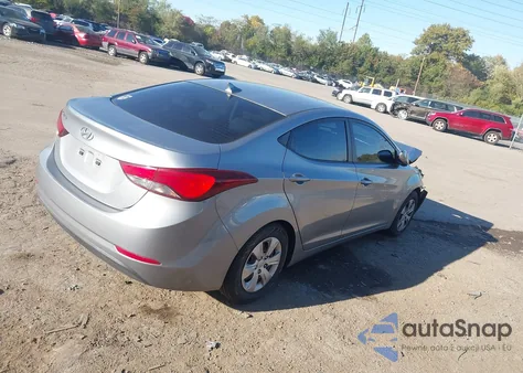 2016 Hyundai Elantra Se from USA, damaged, VIN KMHDH4AE6GU484508